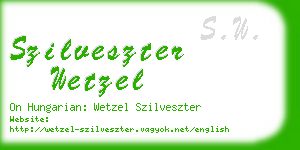 szilveszter wetzel business card